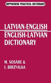 Cover of: Latvian-English English-Latvian Dictionary (Hippocrene Practical Dictionary)