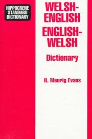 Cover of: Welsh-English English-Welsh Dictionary (Hippocrene Standard Dictionary)