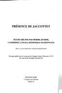 Cover of: Présence de Jaccottet