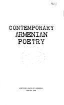 Cover of: Contemporary Armenian poetry by [edited by Diana Der Hovanessian].