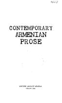 Cover of: Contemporary Armenian prose