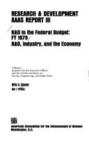 Cover of: R & D in the Federal budget, FY 1979: R & D, industry, and the economy  | Willis H. Shapley