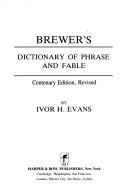 Cover of: Brewers Dictionary of Phrase and Fable Edition (Brewer's Dictionary of Phrase and Fable)