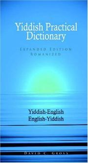 Cover of: English-Yiddish Yiddish-English Dictionary: Romanized (Hippocrene Practical Dictionary)
