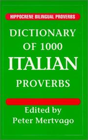 Cover of: Dictionary of 1000 Italian Proverbs by Peter Mertvago