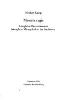 Cover of: Moneta regis by Norbert Kamp, Norbert Kamp