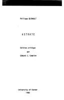 Cover of: Astrate by Philippe Quinault