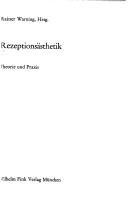 Cover of: Rezeptionsästhetik: Theorie und Praxis
