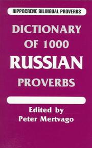 Cover of: Dictionary of 1,000 Russian proverbs: with English equivalents