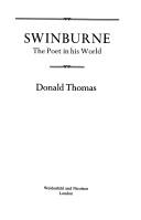 Cover of: Swinburne, the poet in his world