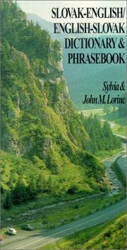 Cover of: Slovak-English, English-Slovak Dictionary & Phrasebook by Sylvia Lorinc, John M. Lorinc