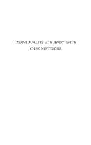 Cover of: Individualité et subjectivité chez Nietzsche