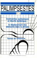 Cover of: Contraintes syntaxiques et liberté stylistique by [établi sous la direction de Michaël Oustinoff et de Christine Raguet-Bouvart].