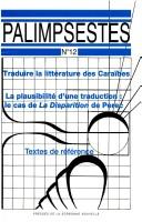 Cover of: Traduire la littérature des Caraïbes: la plausibilité d'une traduction : le cas de La disparition de Perec