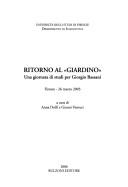 Cover of: Ritorno al "Giardino" by a cura di Anna Dolfi e Gianni Venturi.