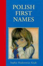 Cover of: Polish first names