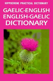 Cover of: Gaelic-English/English-Gaelic Dictionary (Hippocrene Practical Dictionary) by Dougal Buchanan