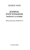 Cover of: Journal d'un voyageur pendant la guerre