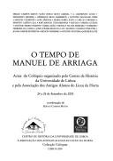 O Tempo de Manuel de Arriaga by Colóquio O Tempo de Manuel de Arriaga (2003 Lisbon, Portugal)