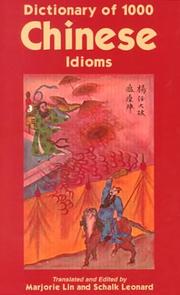 Cover of: Dictionary of 1,000 Chinese Idioms