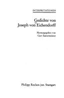 Cover of: Interpretationen: Gedichte von Joseph Eichendorff