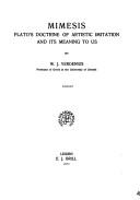 Cover of: Mimesis by W. J. Verdenius