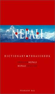 Cover of: Nepali-English/English-Nepali Dictionary and Phrasebook (Hippocrene Dictionary & Phrasebooks) by Raj, Prakash A.