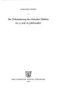 Cover of: Die Toskanisierung des römischen Dialekts im 15. und 16. Jahrhundert.