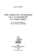 Cover of: narrative techniques of 'À la recherche du temps perdu'