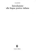 Cover of Introduzione alla lingua poetica italiana