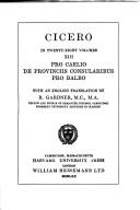 Cover of: The speeches by Cicero