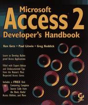 Cover of: Microsoft Access 2 developer's handbook