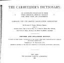 Cover of: THE CAR-BUILDER'S DICTIONARY by Matthias N. Forney