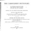 Cover of: The car-builders dictionary: an illustrated vocabulary of terms which designate American railroad cars, their parts and attachments