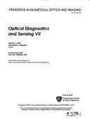 Cover of: Optical diagnostics and sensing VII | 