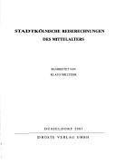 Cover of: Stadtkölnische Reiserechnungen des Mittelalters