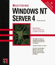 Cover of: Mastering Windows NT server 4 by Mark Minasi