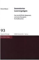 Cover of: Inszeniertes Lesevergnügen: das inschriftliche Epigramm und seine Rezeption bei Kallimachos