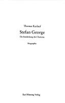 Cover of: Stefan George by Thomas Karlauf