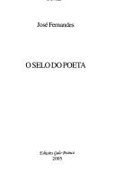 Cover of: O selo do poeta