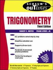 Cover of: Schaum's Outline of Trigonometry by Robert E. Moyer, Robert Moyer, Robert E. Moyer