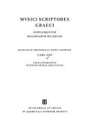Cover of: Musici scriptores graeci by recognovit prooemiis et indice instruxit Carl Jan.
