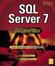 SQL server 7 in record time by Mike Gunderloy