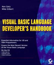 Cover of: Visual Basic Language Developer's Handbook