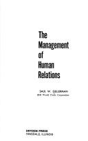 Cover of: The management of human relations
