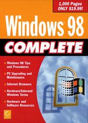 Cover of: Windows 98 complete by [editors, Douglas Robert ... et al.].