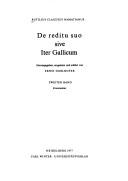 Cover of: De reditu suo sive, Iter Gallicum
