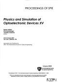 Cover of: Physics and simulation of optoelectronic devices XV: 22-25 January 2007, San Jose, California, USA