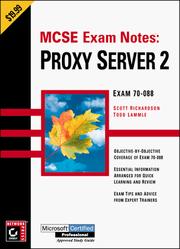 Cover of: McSe Exam Notes: Proxy Server 2 (Mcse Exam Notes)