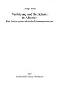 Cover of: Verfolgung und Gedächtnis in Albanien: eine Analyse postsozialistischer Erinnerungsstrategien